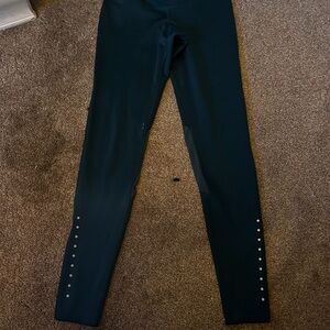Turquoise Leggings with Studded Detail